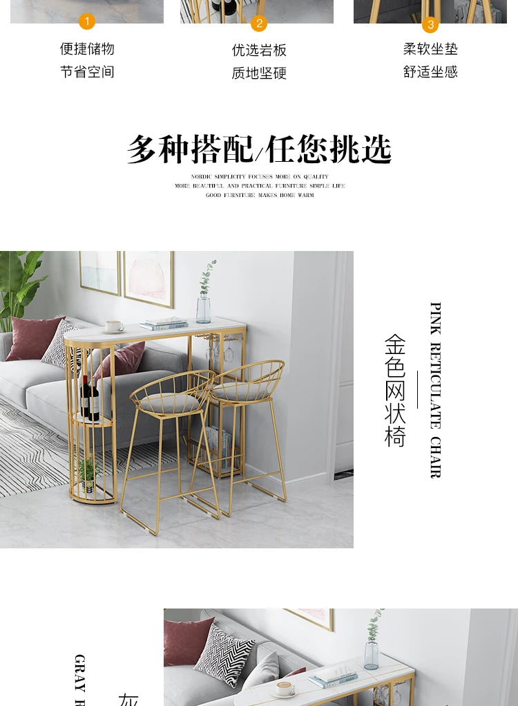 Luxury Modern Console Marbre Living Room Sofa Tables Nordic Home Iron Sofa Table Furniture Bedroom Decoration Cabinet