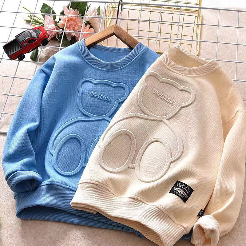 Children Long Sleeved T Shirt Children Plus Velvet Bottoming Shirt