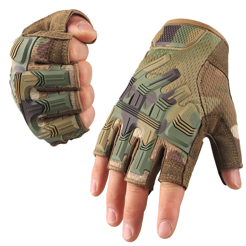 Military Fans Tactical Gloves Mountaineering Fitness Sports Anti-slip Protective Breathable Half Finger Riding