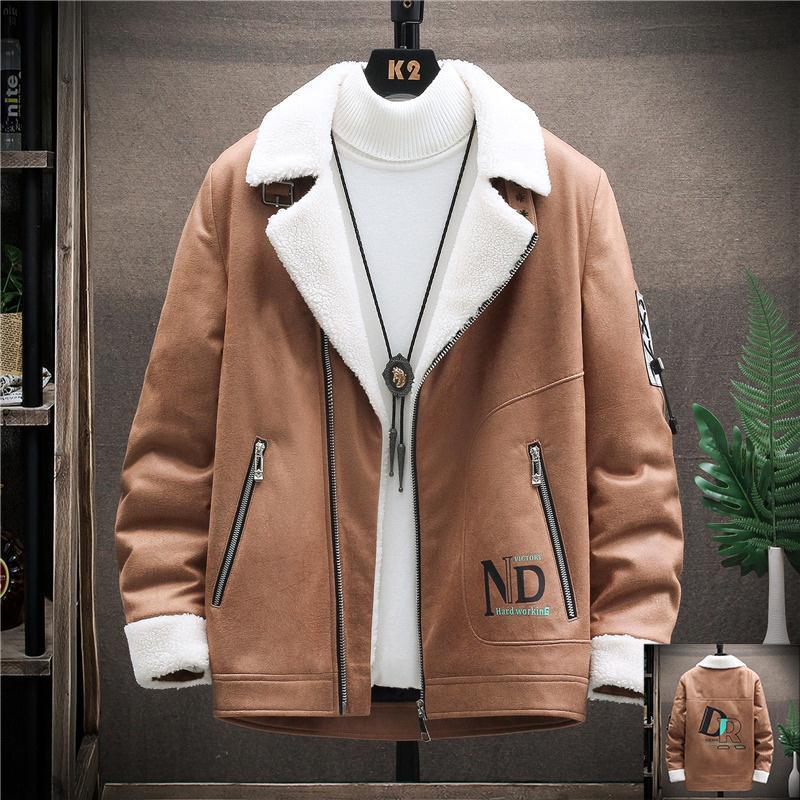 Men's Autumn Winter Lamb Plush Coat