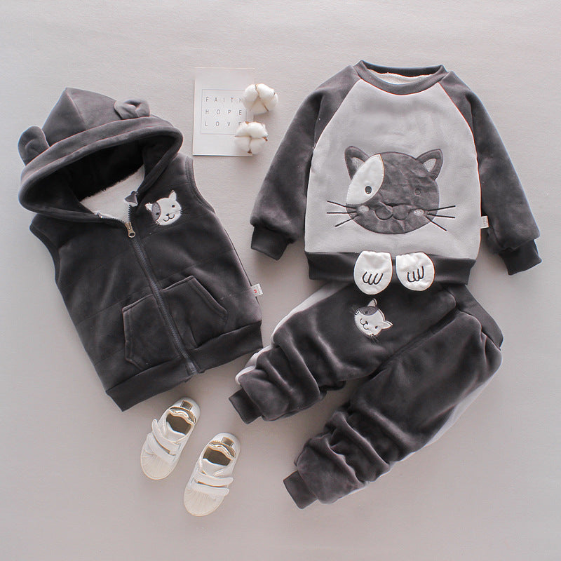 Baby Girl Winter Clothes Thickening Set