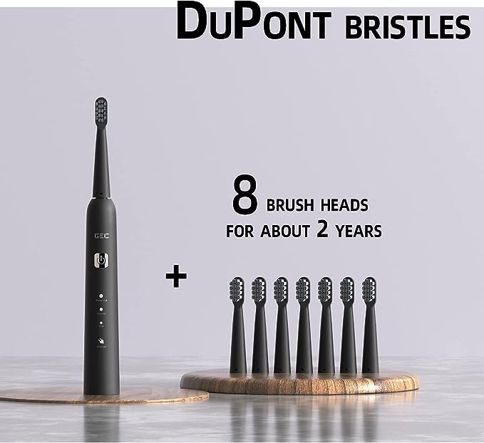 Electric Toothbrush with 8 Brush Heads