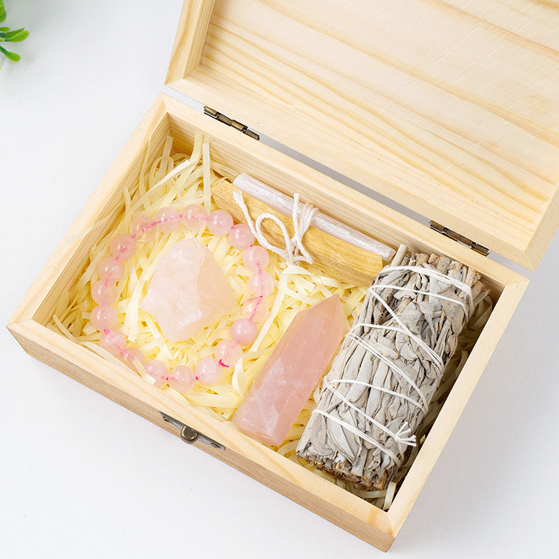 Mineral crystal set gift box