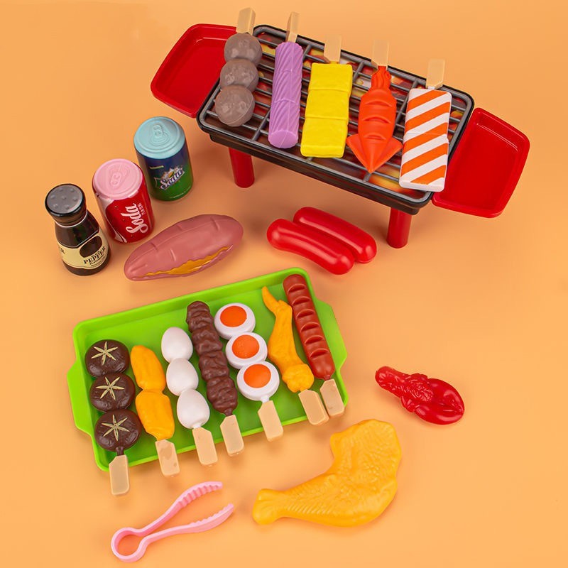 Simulation Food BBQ Grill Skewer Barbecue Set Kitchen Toys