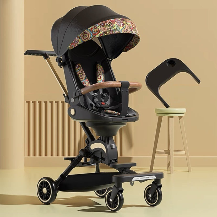 Stroller Can Sit And Lie Flat Two-way Folding Lightweight Shock-absorbing High-view Stroller