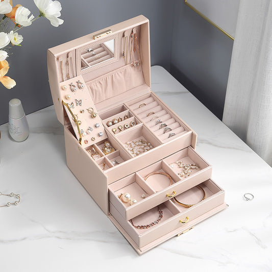 Large Jewelry Storage Multi-layer Suitcase