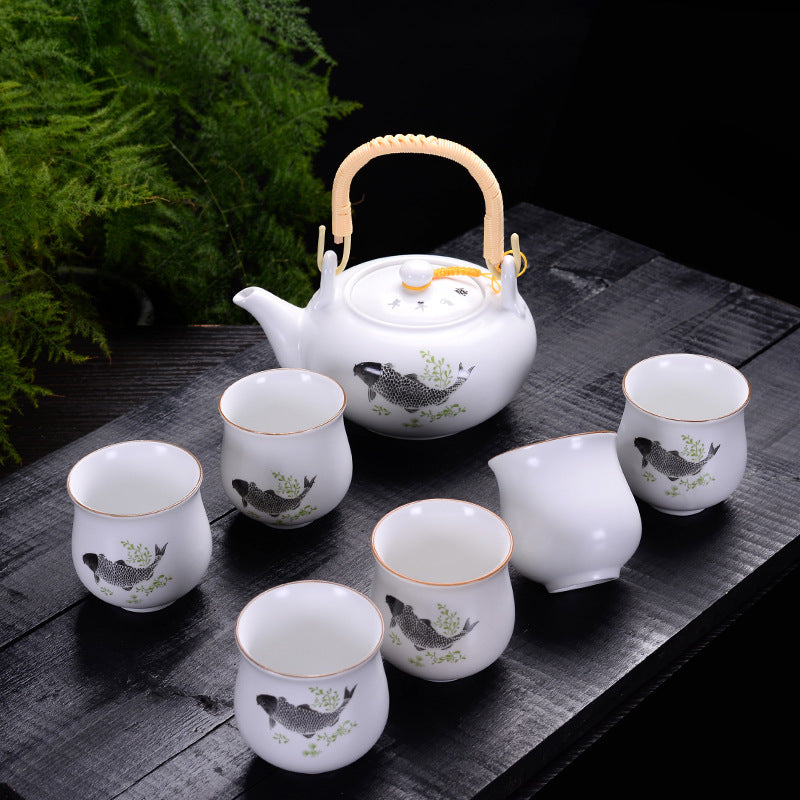 Large-capacity Set Of Ceramic Tea Set With Gift Box