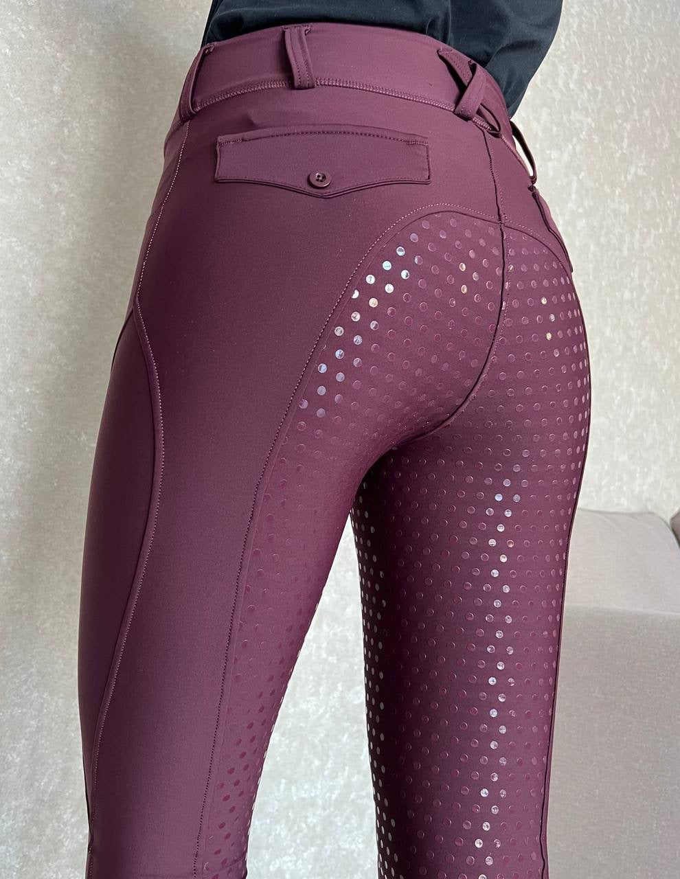 Full-seat Silicone Equestrian Pants Anti-Pilling Outdoor Riding Tights