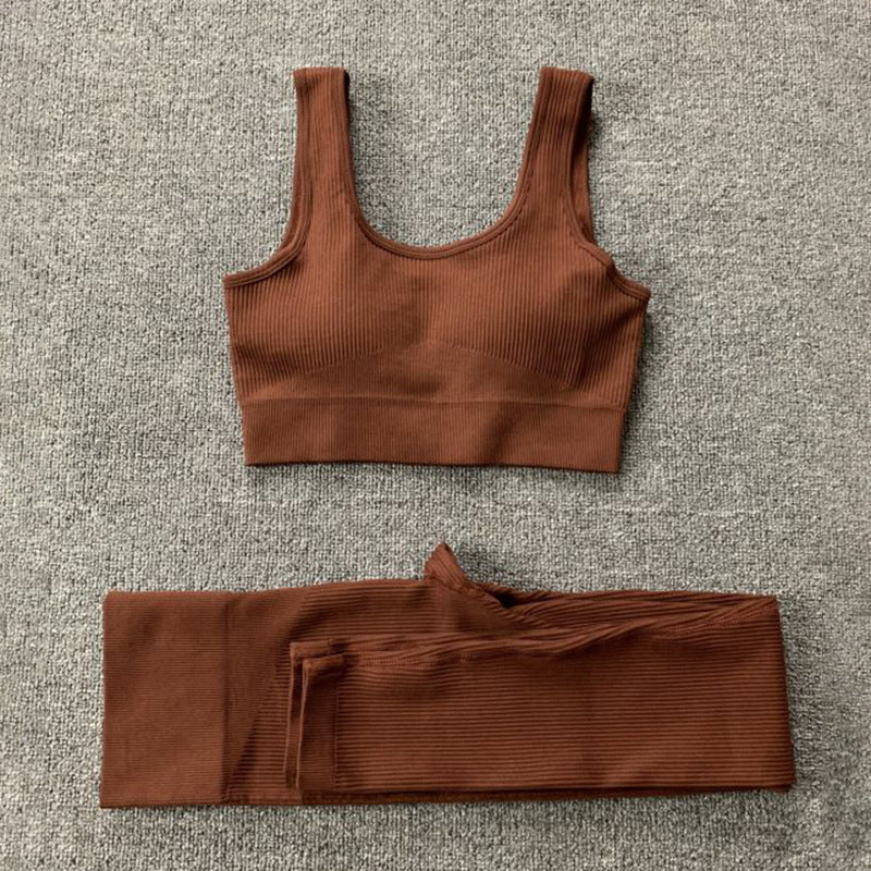 2pcs Thread Yoga Suit