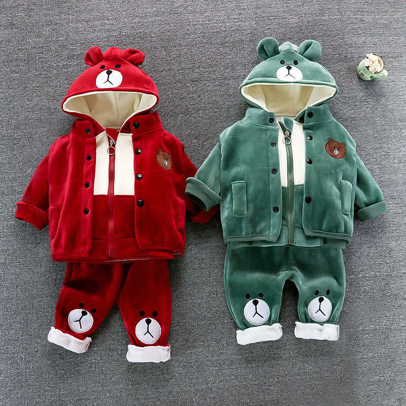 Boys thick clothes Three-pieces Set Baby boy Clothes For boys And Children Warm clothes for children