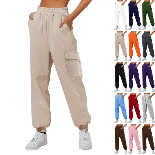 Women's High Waist Loose Sports Comfortable High Waist Velvet Padded Sweatpants