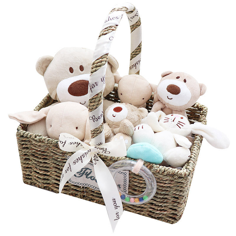 Newborn baby gift box cotton toys set