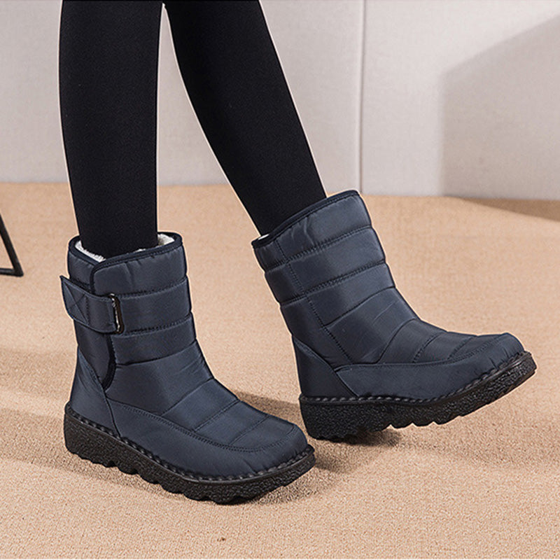 Snow Boots Winter Warm Plush Shoes Women Waterproof Low Heels Platform Ankle Boots Female Shoes