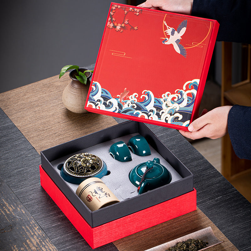 Ceramic Kung Fu Tea Set Gift Box Set Business Small Gift