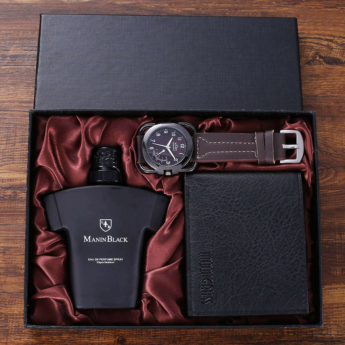 Gift Set Fashion Creative Gift Suit Wallet Belt Quartz Watch Perfume