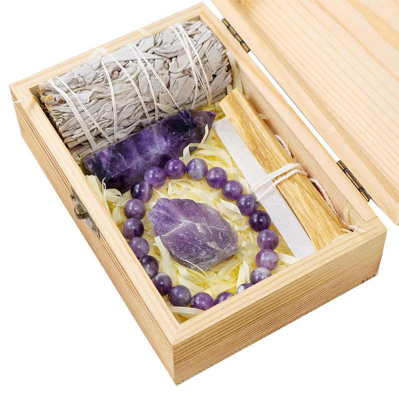 Mineral crystal set gift box