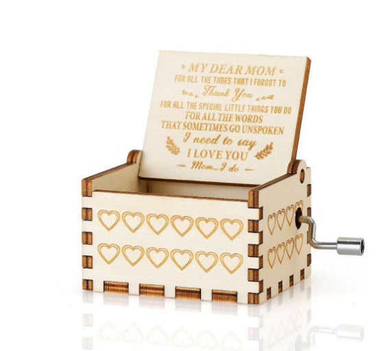 Gift to daughter music box with love card