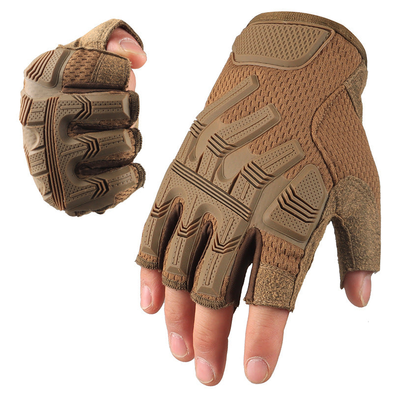 Military Fans Tactical Gloves Mountaineering Fitness Sports Anti-slip Protective Breathable Half Finger Riding