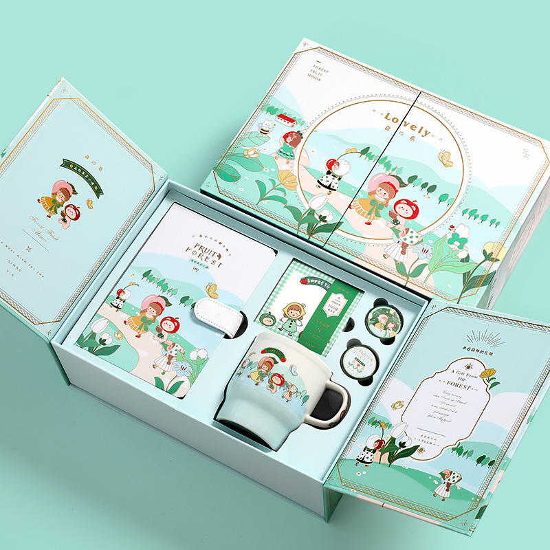 Gift Box Cute Girl Heart Luxury Handbook Cartoon