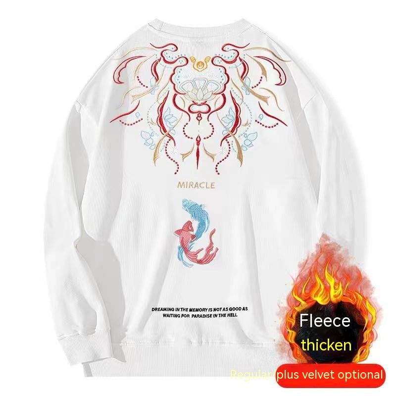 Men’s sweater National Fashion Embroidered Long-sleeved Sweater