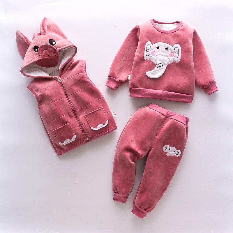 Baby Girl Winter Clothes Thickening Set