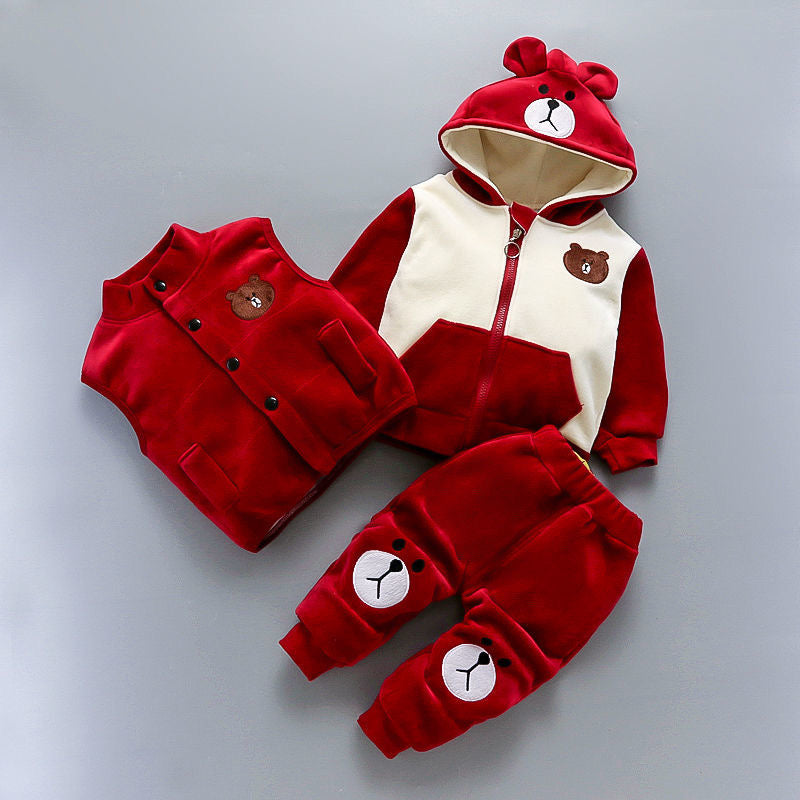 Boys thick clothes Three-pieces Set Baby boy Clothes For boys And Children Warm clothes for children