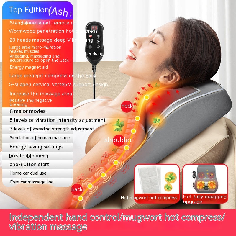 Neck Massager Neck Waist Back Lumbar Spine Lumbar Massage Cushion Home Kneading Pillow