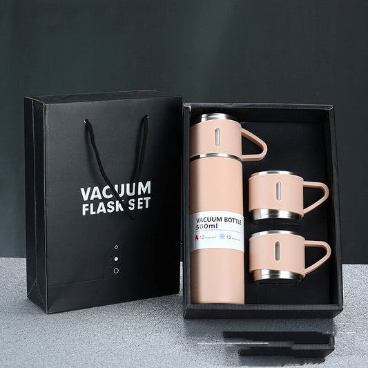 Gift box set vacuum water cup in handbag