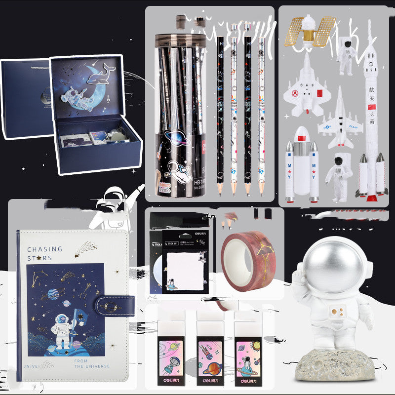 Universe Galaxy Exploration Stationery Set Gift Box Spree Birthday Gift Astronaut Notebook Creative Hand Ledger