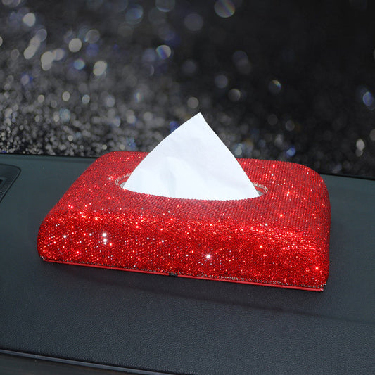 Women Red Rhinestone Car Interior Accessories