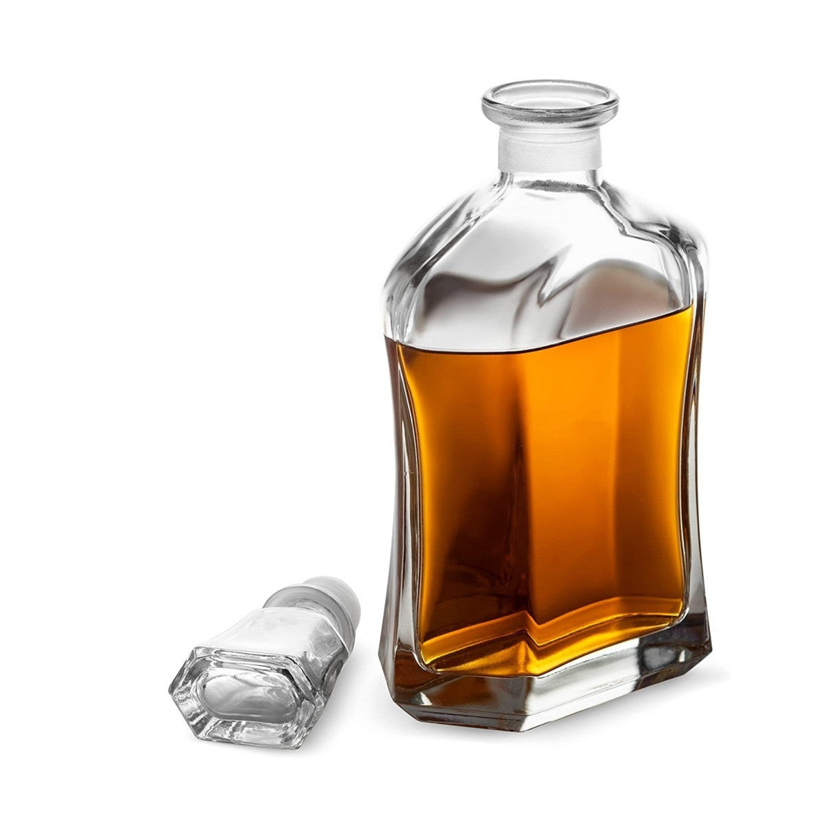 Glass Whiskey Bottle Square Bottle