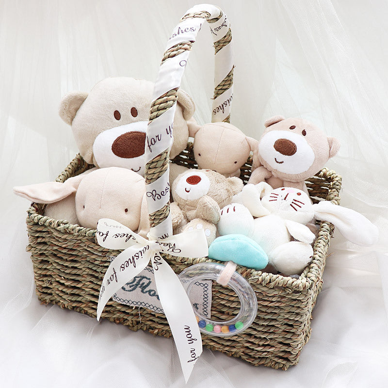 Newborn baby gift box cotton toys set