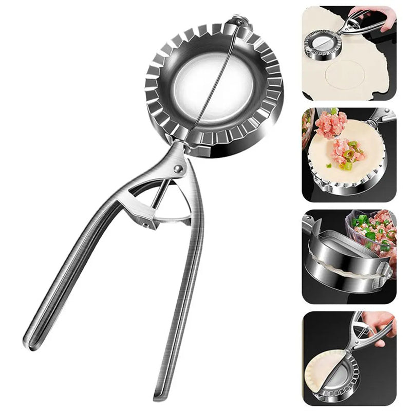 Kitchen Dumpling Mold Stainless Steel Dumpling Machine Pressing Home Baking Tool Skin Press Tool Dumpling Noodle Manual Kitchen Gadgets