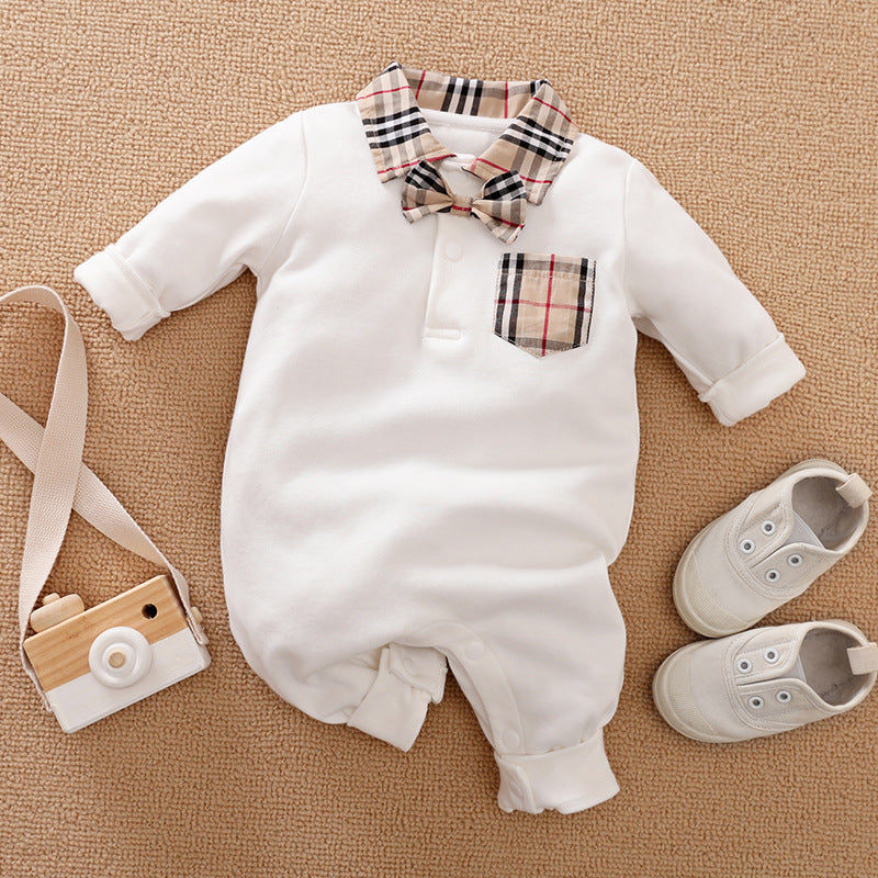 Gentleman Baby Romper Long-sleeved Clothes