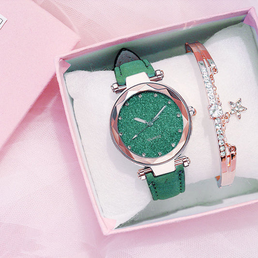 Ladies gift set bracelet and watch