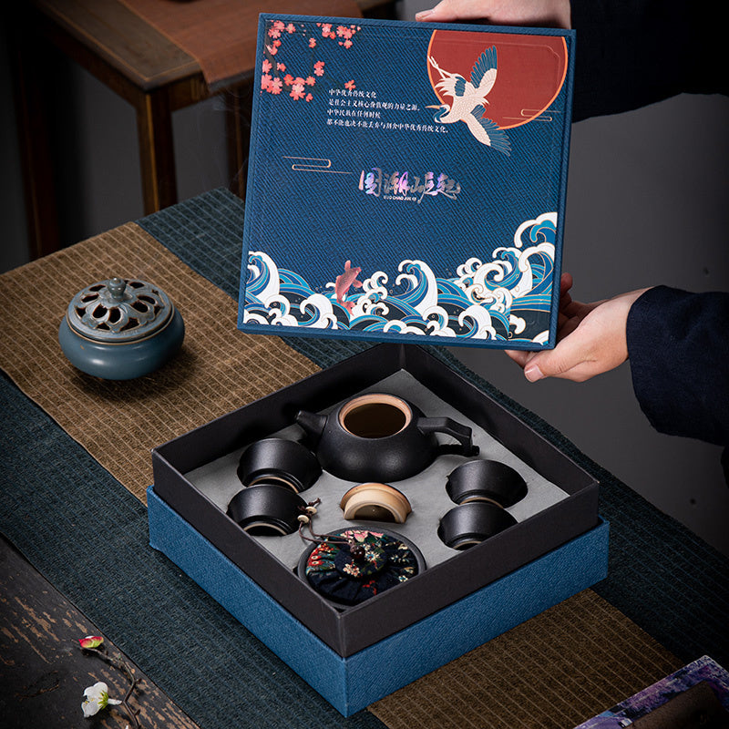 Ceramic Kung Fu Tea Set Gift Box Set Business Small Gift