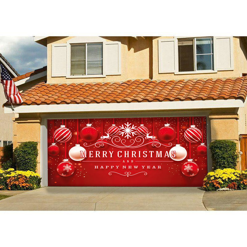 Christmas Background Hanging Cloth Garage Door Stickers