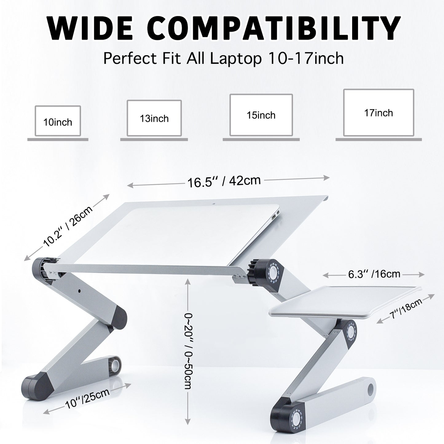 Adjustable Laptop Stand with Cooling Fans