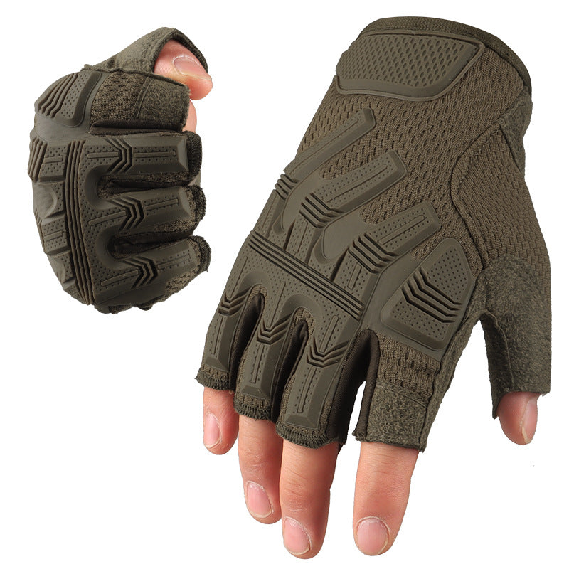 Military Fans Tactical Gloves Mountaineering Fitness Sports Anti-slip Protective Breathable Half Finger Riding