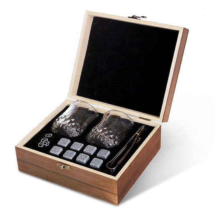 Whisky Stone Whisky Stones Glass Wooden Gift Box