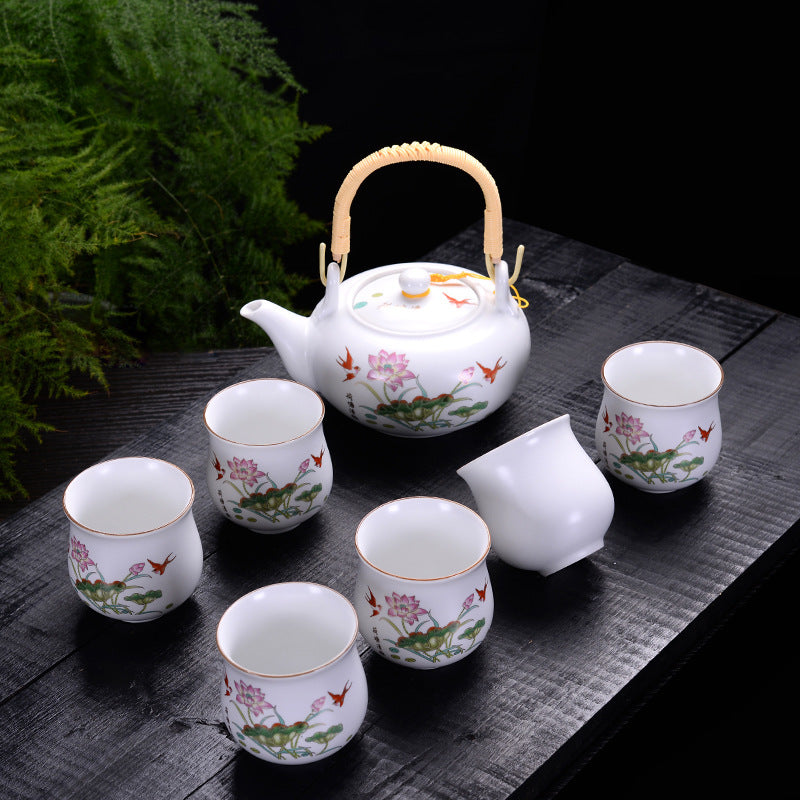 Large-capacity Set Of Ceramic Tea Set With Gift Box