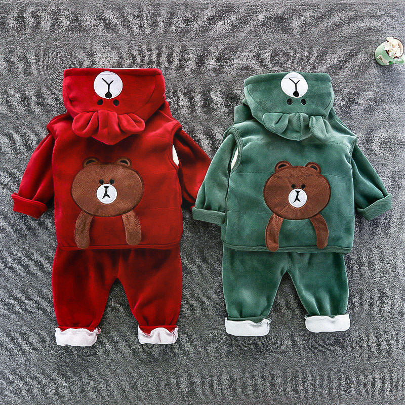 Boys thick clothes Three-pieces Set Baby boy Clothes For boys And Children Warm clothes for children