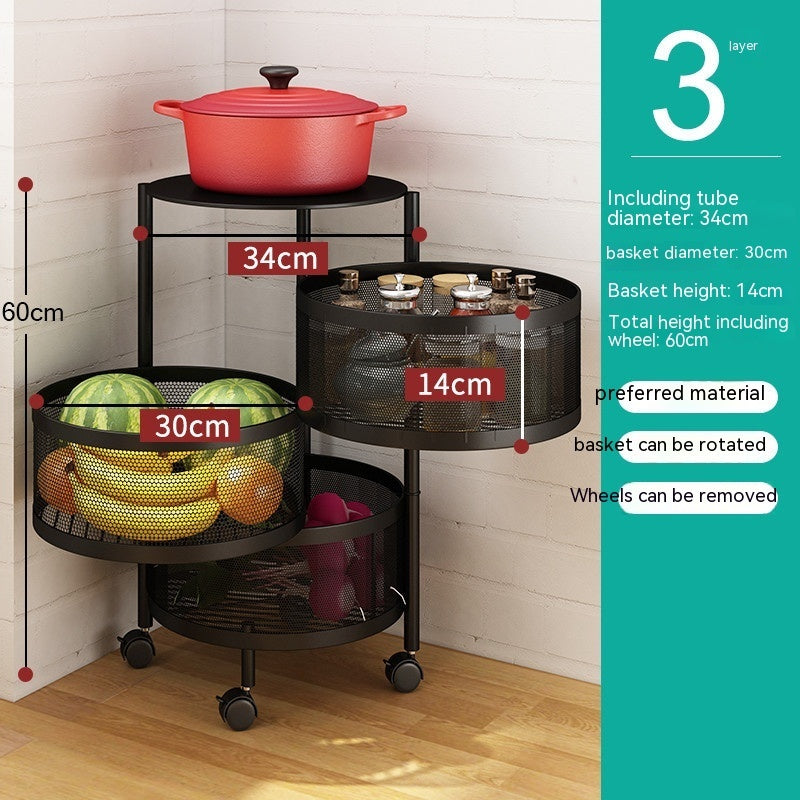 Kitchen storage rack multi-layer