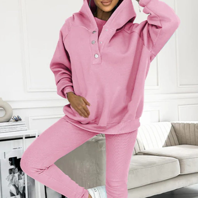 3pcs Women's Sports Suit with Hood