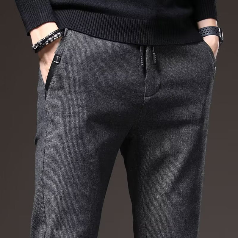 Casual Trousers Men's Loose-fitting Sanding Straight Pants