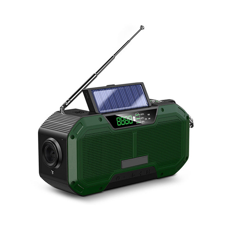 Outdoor Waterproof And Disaster Prevention Emergency Multi-function Solar Hand-cranked Radio