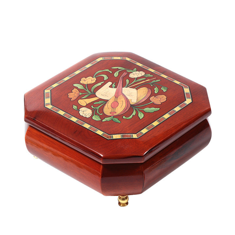 Handmade Art Nouveau Music Wooden Jewelry Box Gift