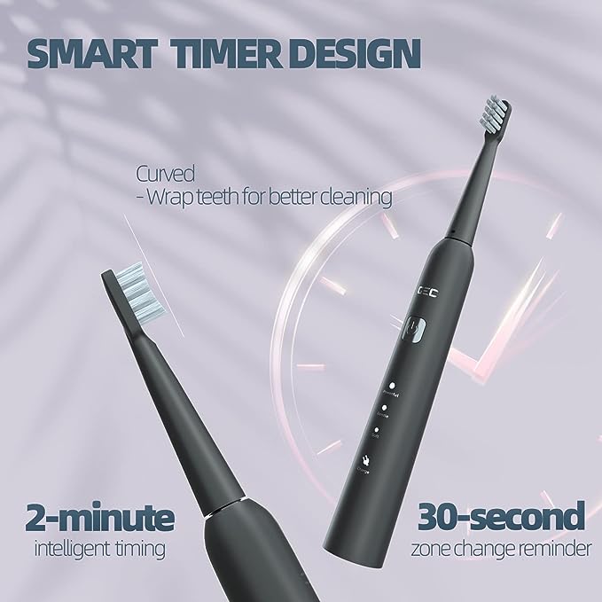 Electric Toothbrush with 8 Brush Heads