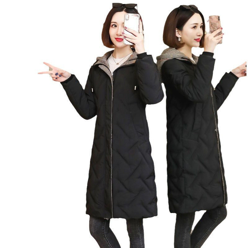 Woman’s Korean Style jacket Versatile Cotton-padded Jacket Thick Hooded