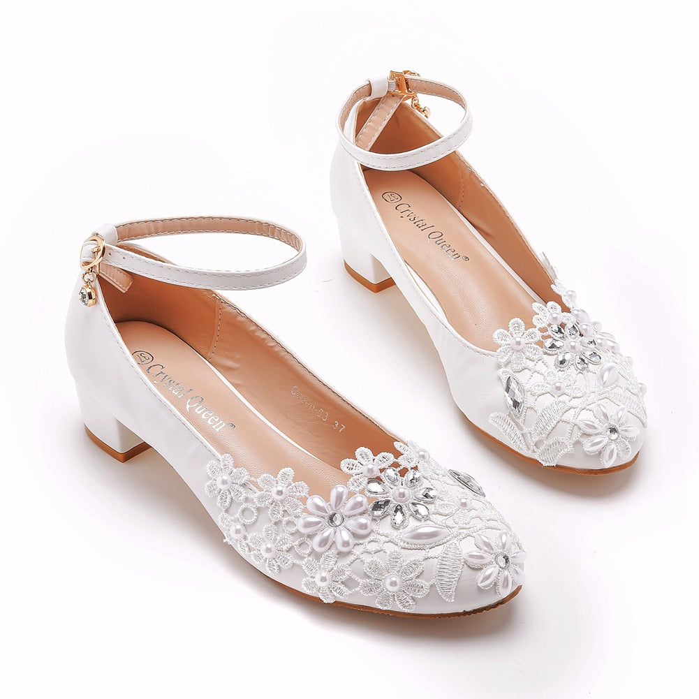 Lace Bridal Shoes Pregnant Women